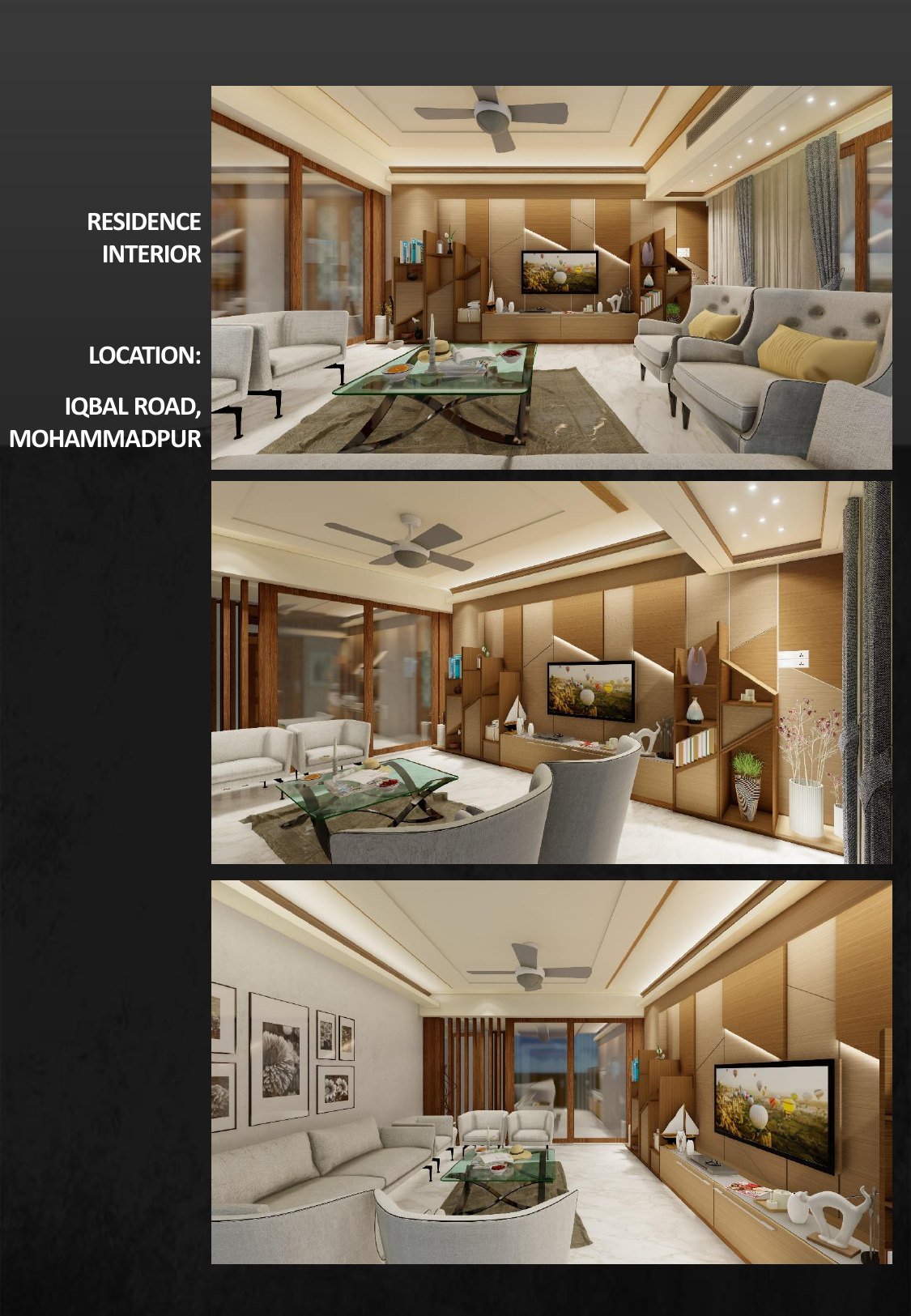 Residence interior design renderings